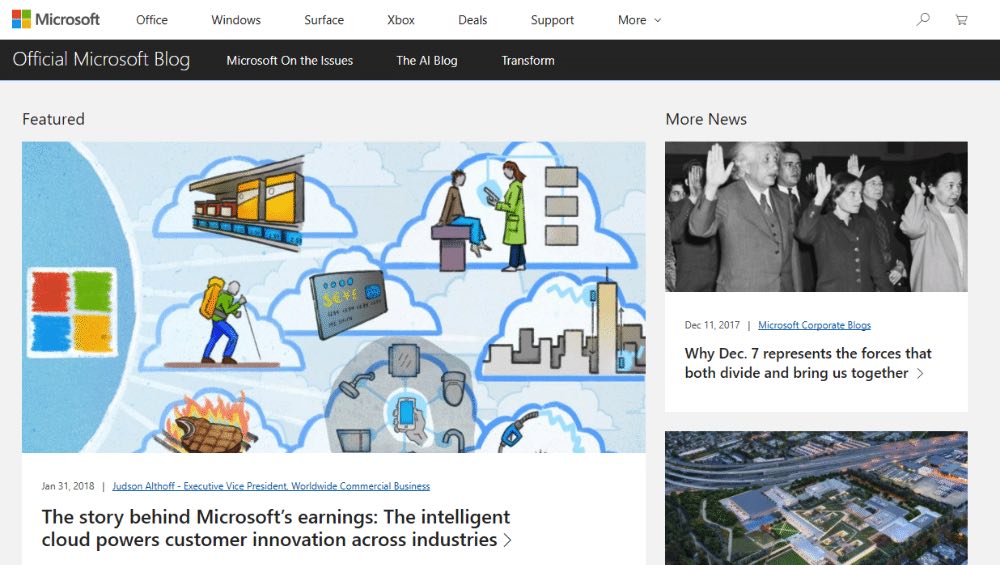 Microsoft uses WordPress for its blogs